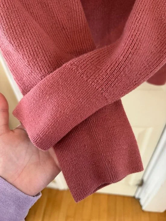 Lululemon Merino Wool-Blend Ribbed Turtleneck Sweater Brier Rose Size 14 - Picture 10 of 11